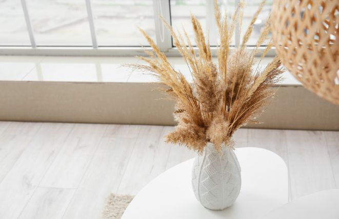 Pampas grass in vase